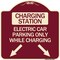 Signmission Charging Station Electric Car Parking Only While Charging with Left and Right Down Po, BU-1818-24282 A-DES-BU-1818-24282 - alternate 1